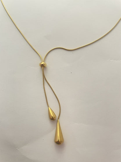 Aurelia Twin Drop Necklace - Zella