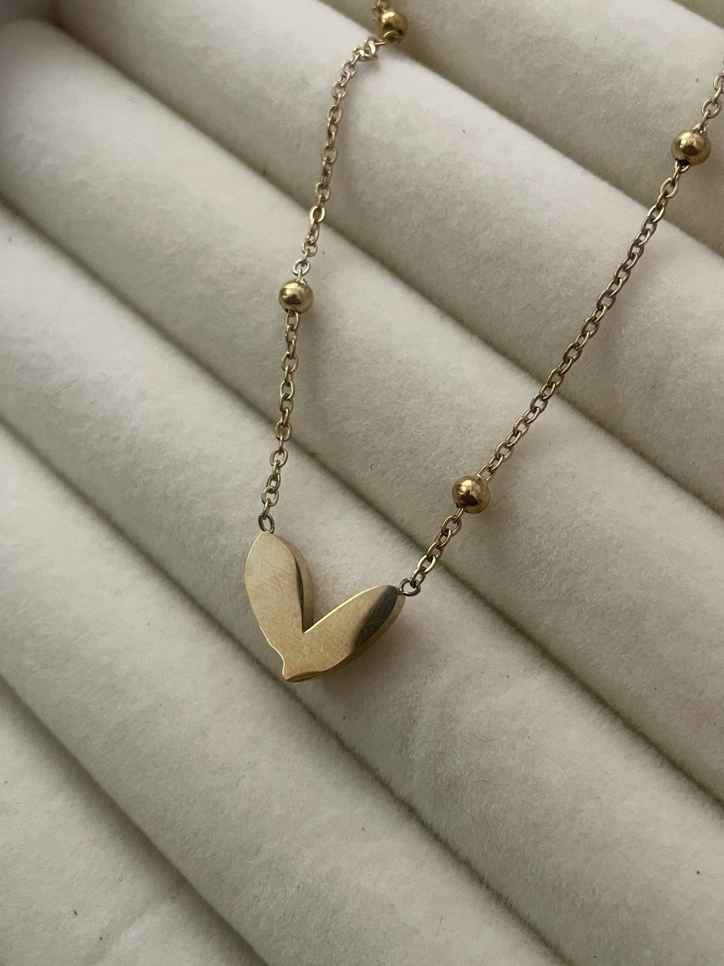 Butterfly Heart Necklace - Zella