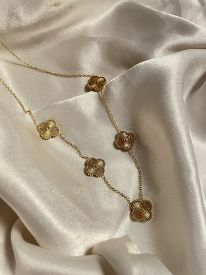 Gilded Bloom Station Necklace - Zella