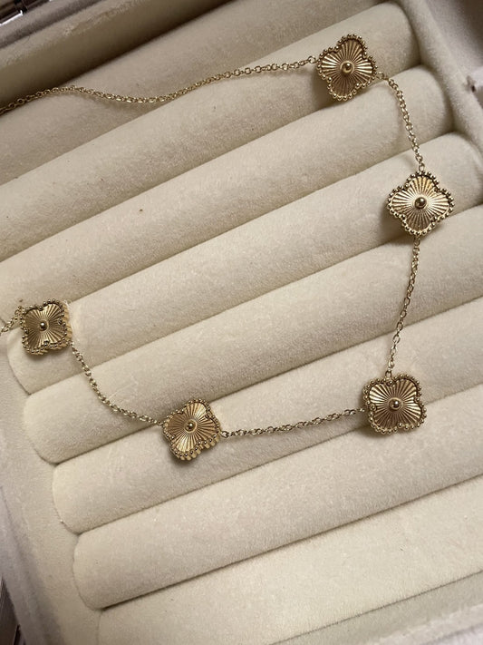 Gilded Bloom Station Necklace - Zella