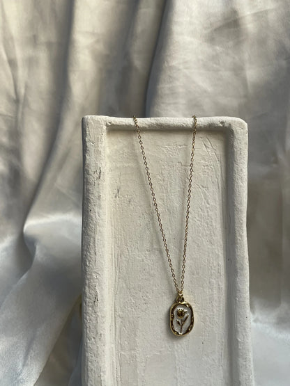 Fleur Oval Necklace - Zella