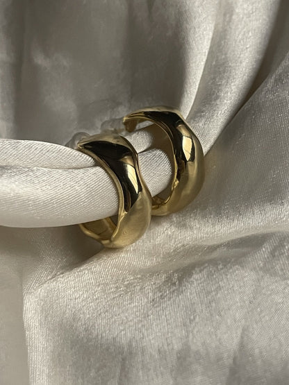 Liquid Gold Hoops - Zella